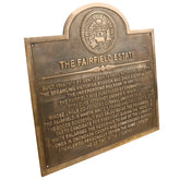 Custom brass historical markers: Sizes & styles available. Commemorate history with personalized, high-quality markers. Order now.